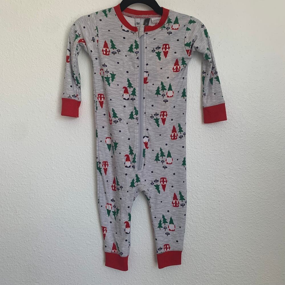 5/$25 NWT Jaclyn Intimates Winter Garden Gnome Tree Zip‎ Pajama